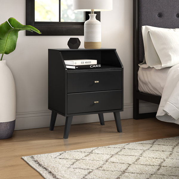 Mercury Row® Alyssa Manufactured Wood + Solid Wood Nightstand & Reviews
